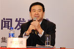 车联网战略发布会现场金旅客车总经理叶宏廷发言