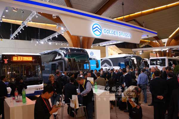 比利时车展金旅展位现场.