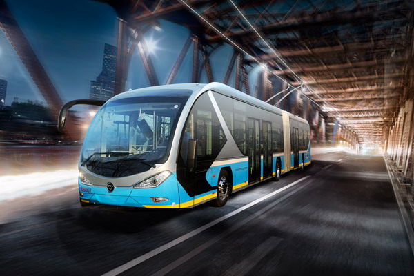 福田欧辉BJ6180在线充电纯电动城市客车