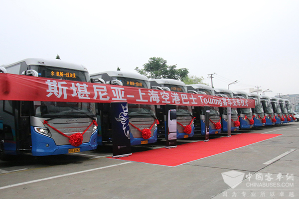 斯堪尼亚•海格国内最大单诞生！ 16辆“统领”交付上海空港巴士