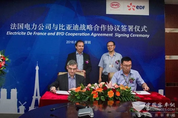 比亚迪携手法国电力  全球新能源业务再升级