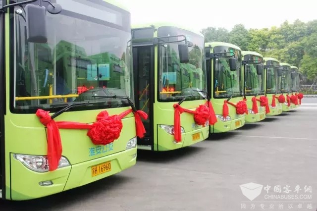 江苏淮安再迎300辆金龙新能源公交