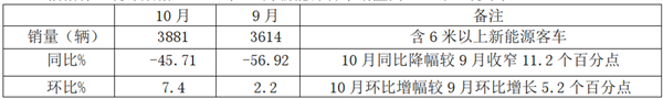 2019年10月及前10月新能源客车市场特点评析