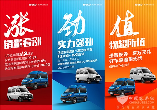 涨、劲、值! 3月份依维柯全系车型零售同比劲增92.8 %