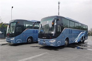 批量交付！福田欧辉BJ6132豪华客车助力杭州客运发力“五一黄金周”