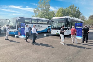 福田欧辉携2款氢燃料客车亮相2021年中关村氢能源发展论坛