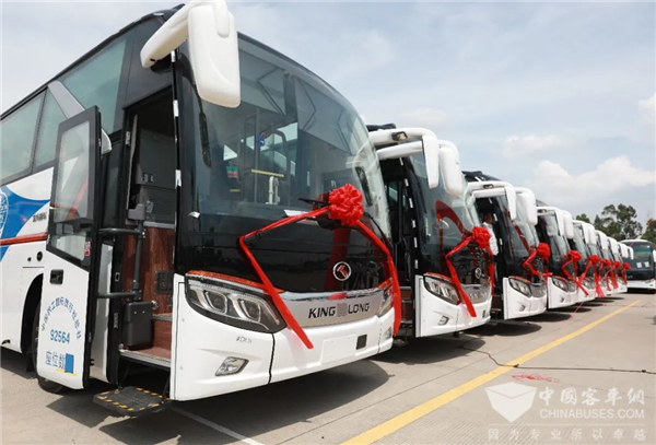 信赖成就所托 金龙“超五星级安全客车”批量交付中国职旅总社