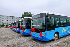 批量欧辉BJ6851纯电动城市客车交付安庆公交，助力当地客运品质升级