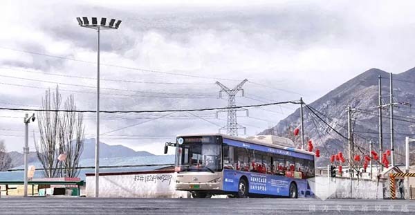 苏州金龙 海格新能源公交车 拉萨