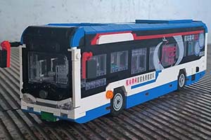 这才是真爱！居然用积木拼出了福田欧辉纯电动客车模型