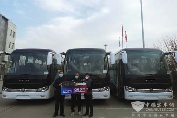 福田欧辉客车 BJ6906 城间客车 西柏坡高速公路