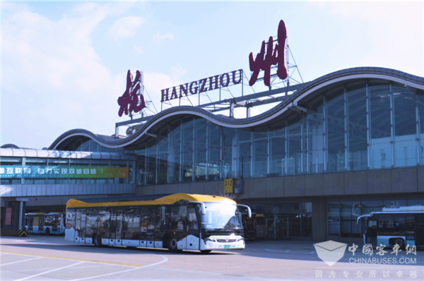 智慧民航 绿色升级 格力钛新能源摆渡车再入杭州萧山机场