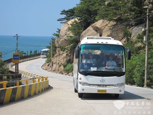 苏州金龙 海格客车 高端智能 旅游客车 青岛崂山
