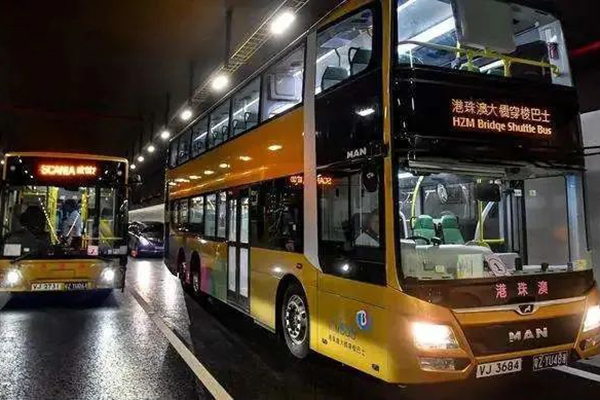 受台风“泰利”影响 港珠澳大桥穿梭巴士暂停服务
