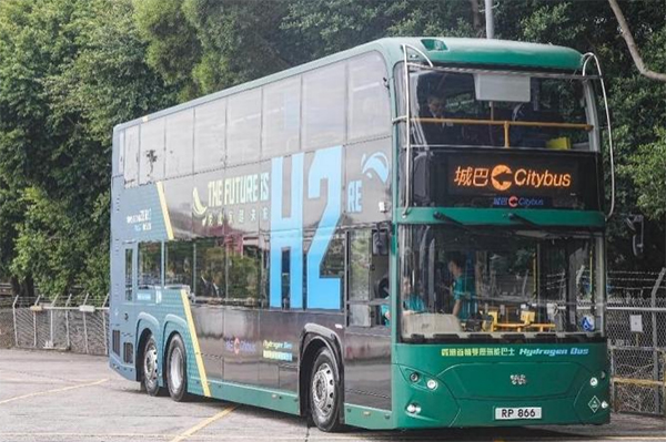 行政长官亲自助阵 威驰腾发布香港首辆出牌载客氢能双层巴士