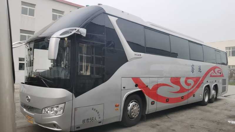 2021年3月 两台国五56座后吊轮锅炉暖气海格6132客车