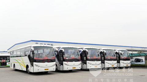 中大客车整装待发