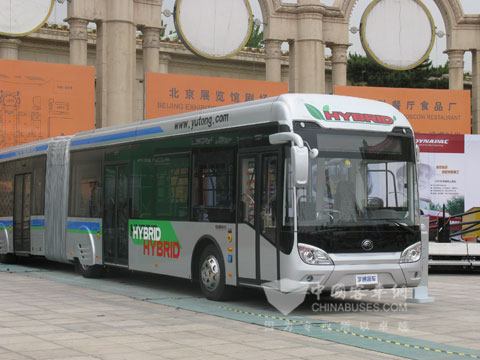 宇通ZK6180MGQA9混合动力公交车