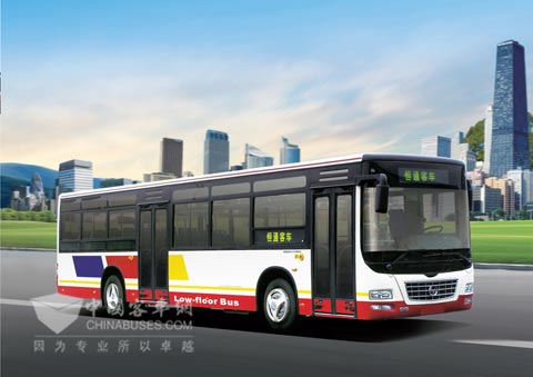 恒通公司研发的“双料冠军”纽曼前置二级踏步公交车