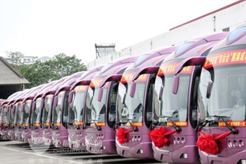 22辆扬子江豪华公交车亮相荆门