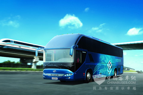 配备G-BOS智慧运营系统的海格客车
