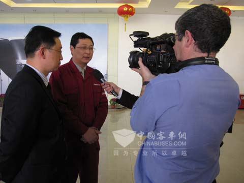欧洲电视台采访安凯客车董事长王江安
