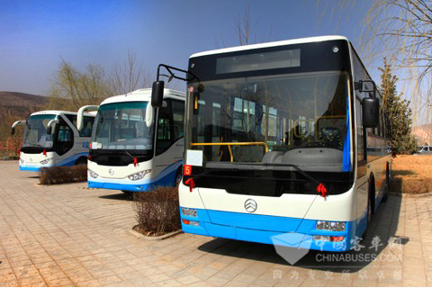 新购置的金旅客车