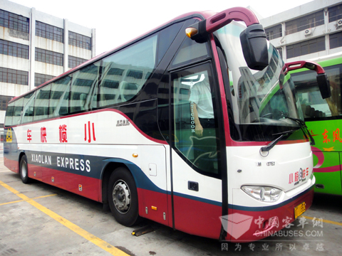 小榄客运2008年购置的金旅客车依旧光亮如新