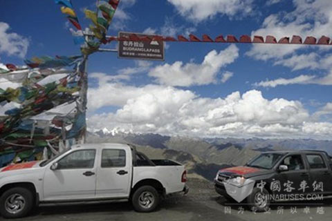 海格皮卡通过海拔4910米的布丹拉山