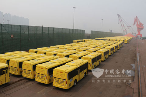 2186辆中通校车出口沙特