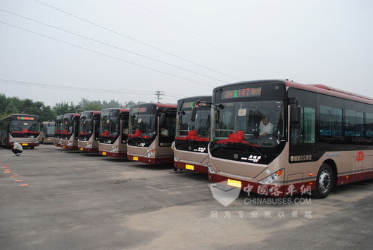 100辆新能源公交整装待发