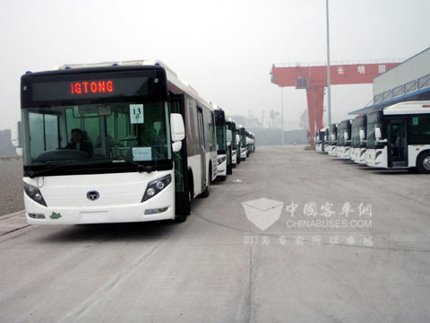 出口东盟国家的恒通燃气客车