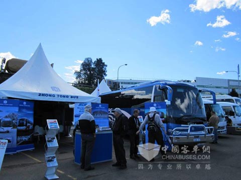 中通客车在悉尼客车展展场
