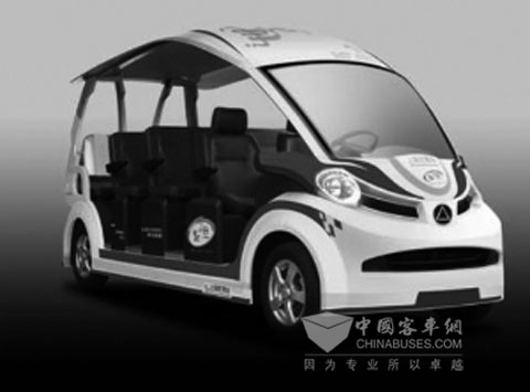 申驰牌11座燃料电池观光车