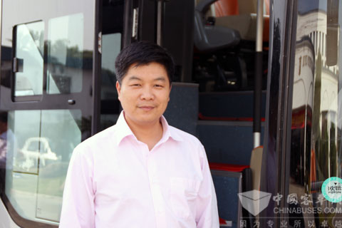 福田欧V新能源客车公司市场营销部副部长周旭