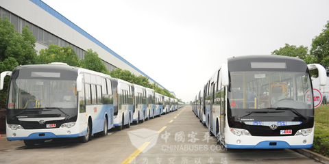 即将奔赴危地马拉的中大C8城市公交客车