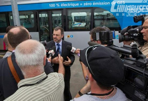 BYD electric bus in canada