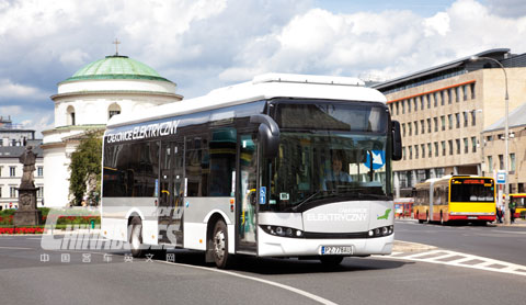Solaris将向波兰Ostrołęka市交付电动客车