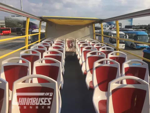 亚星双层敞篷观光车将出口沙特